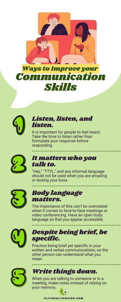 Tips on how to communicate affectively infographic 