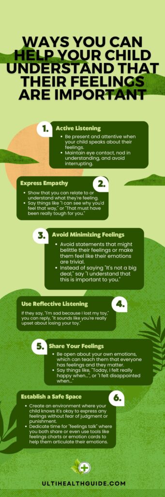 Your child's feelings are important graphic