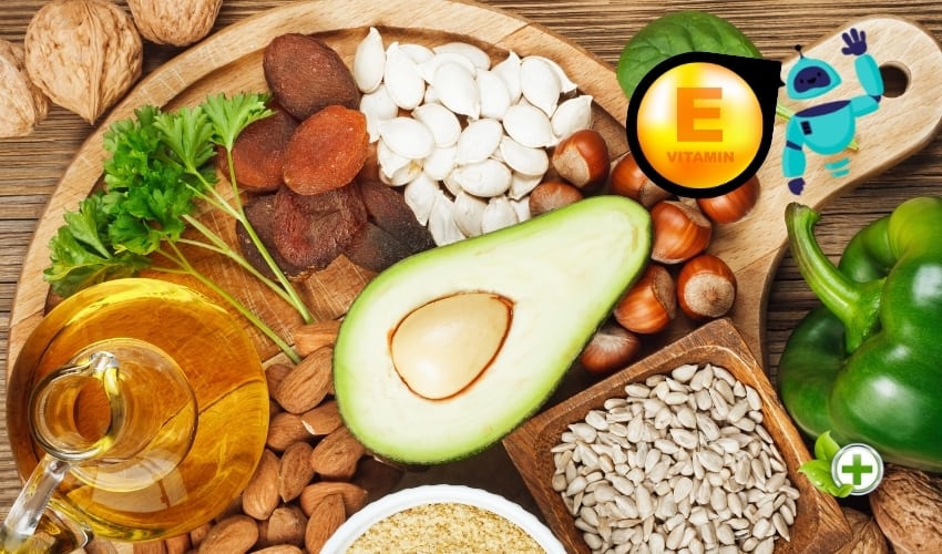Vitamin E in a post about vitamins