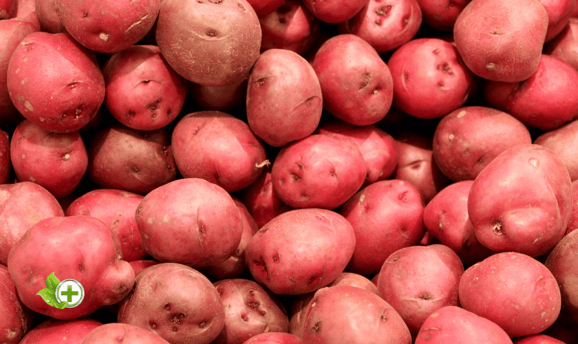 Red potatoes in a post about red fruits 